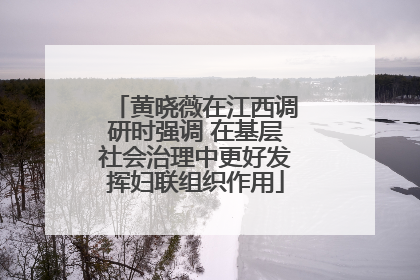 黄晓薇在江西调研时强调 在基层社会治理中更好发挥妇联组织作用